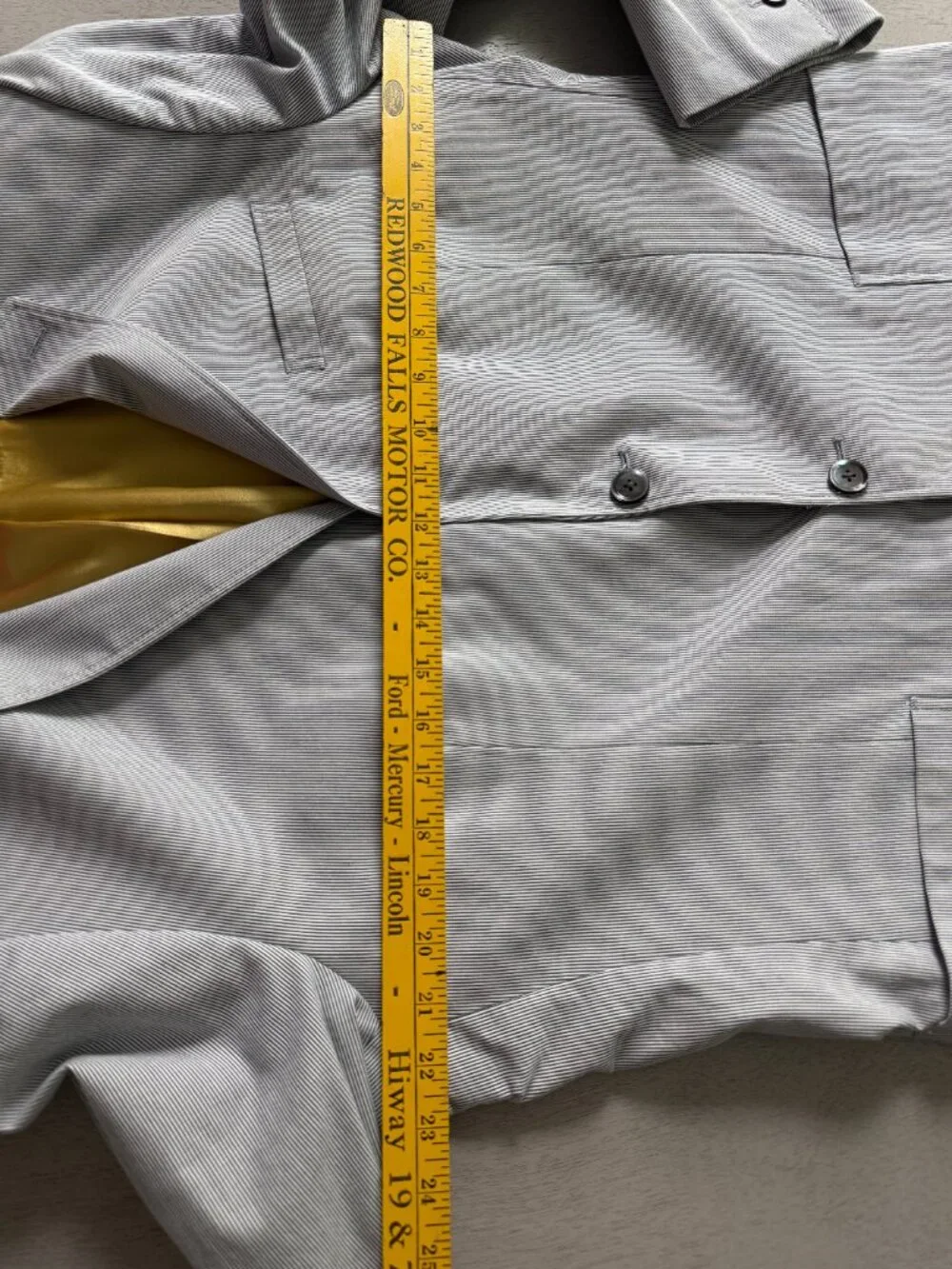 Banana Republic Suit Jacket, 44R, Striped with Yellow Lining